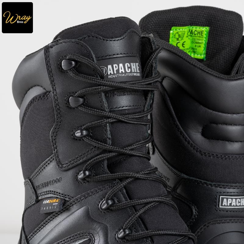 apache combat waterproof safety boot cordura side panels