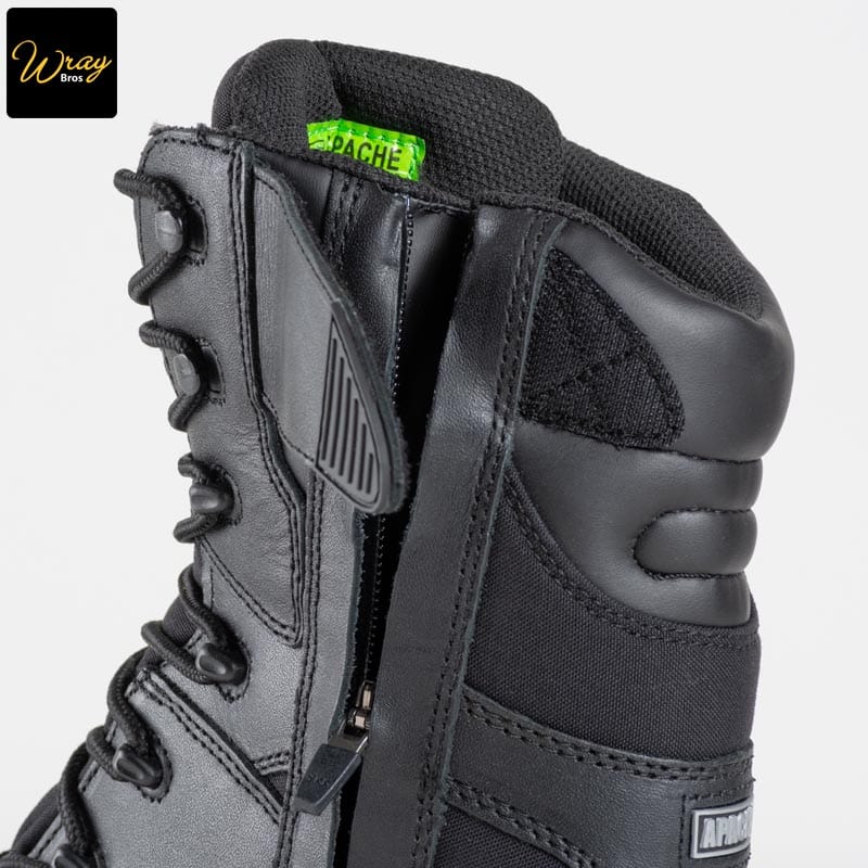 apache combat waterproof safety boot zip
