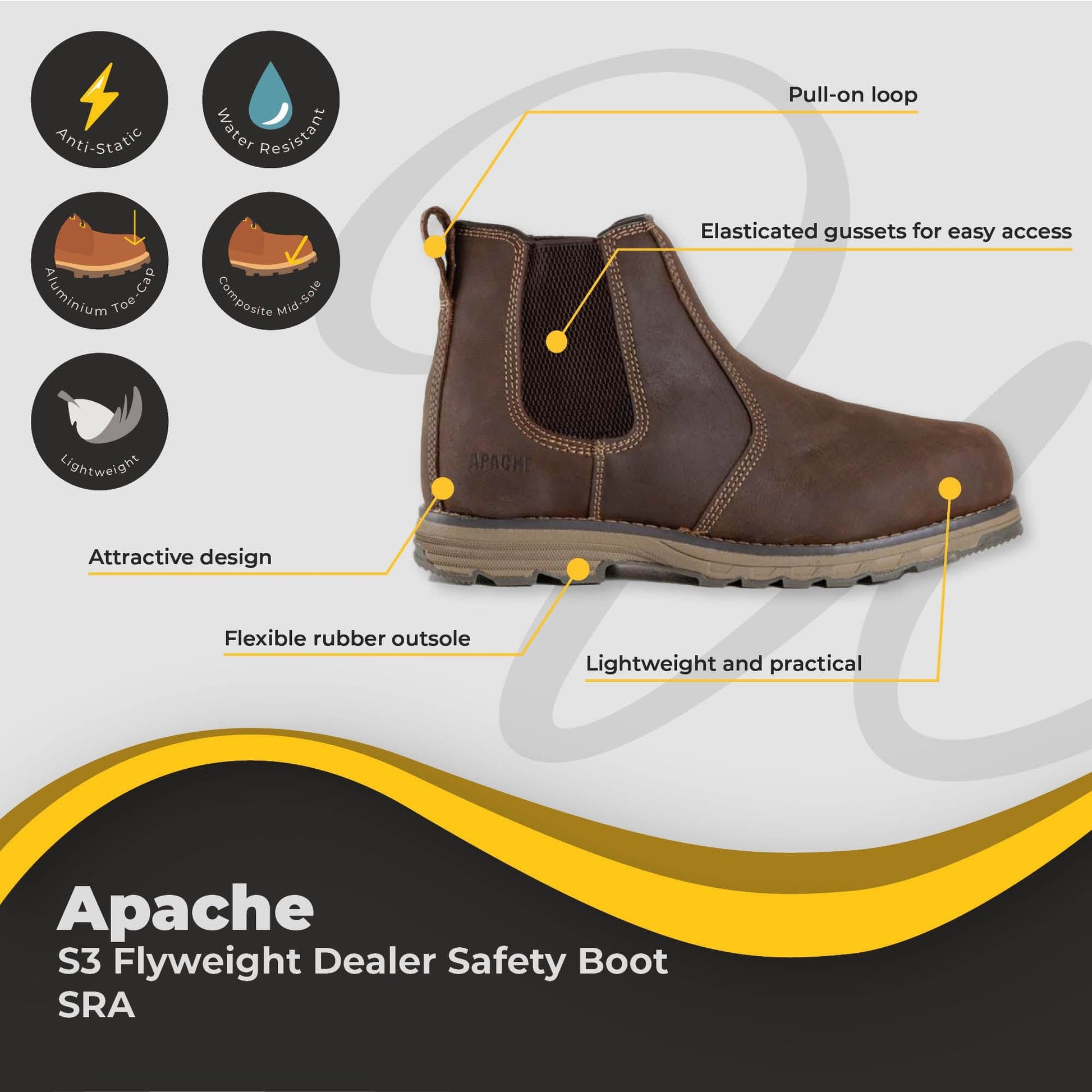 apache flyweight dealer safety boot s3 sra dd220 br 06