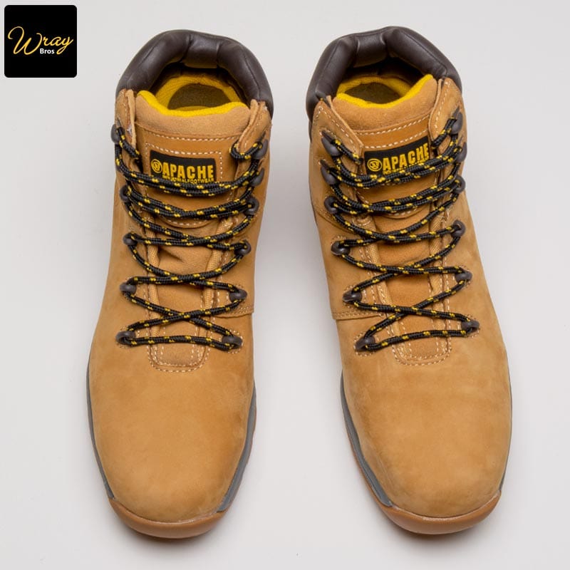 apache safety work boot ap314cm pair honey top grain cattle leather