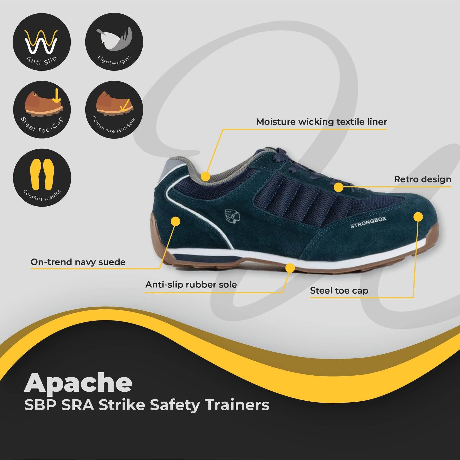 apache strike safety trainers