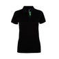 asquith fox womens contrast polo aq022 black lime