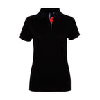 asquith fox womens contrast polo aq022 black red