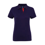 asquith fox womens contrast polo aq022 navy red