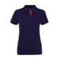 asquith fox womens contrast polo aq022 navy red