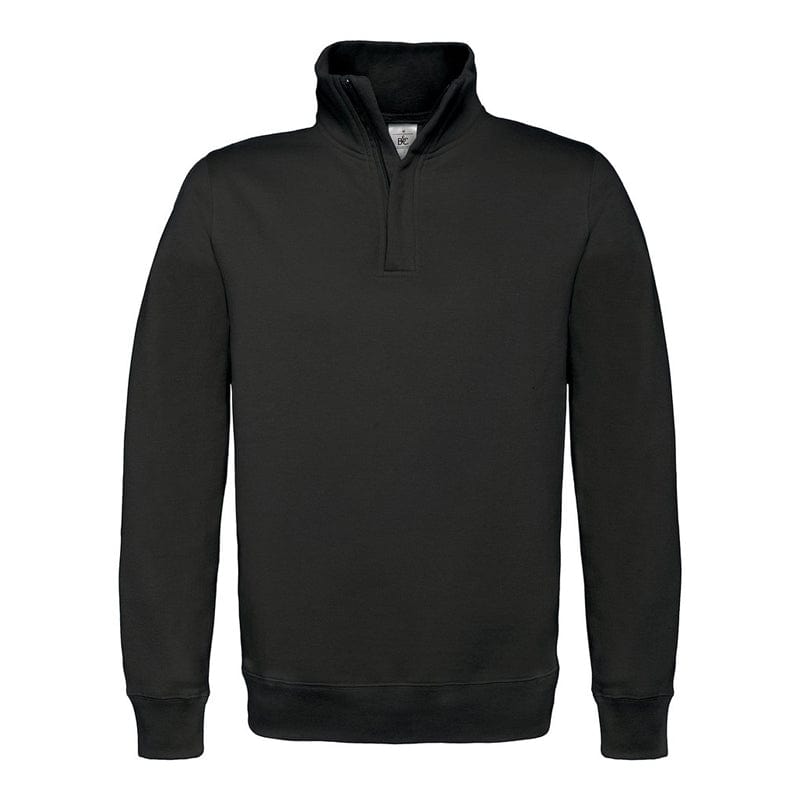 b   c quarter zip sweatshirt black