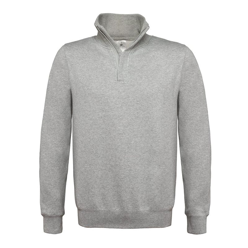 b   c quarter zip sweatshirt heather grey