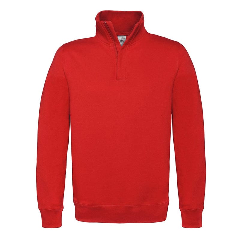 b   c quarter zip sweatshirt red