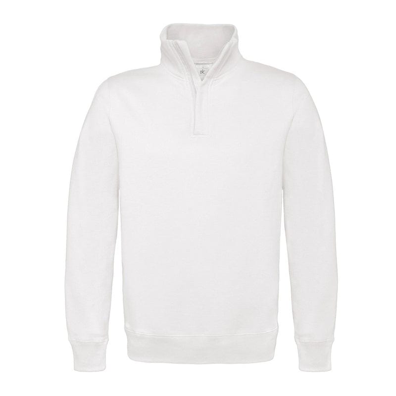 b   c quarter zip sweatshirt white