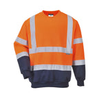 b306 orange navy jumper