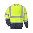 portwest yellow navy jumper