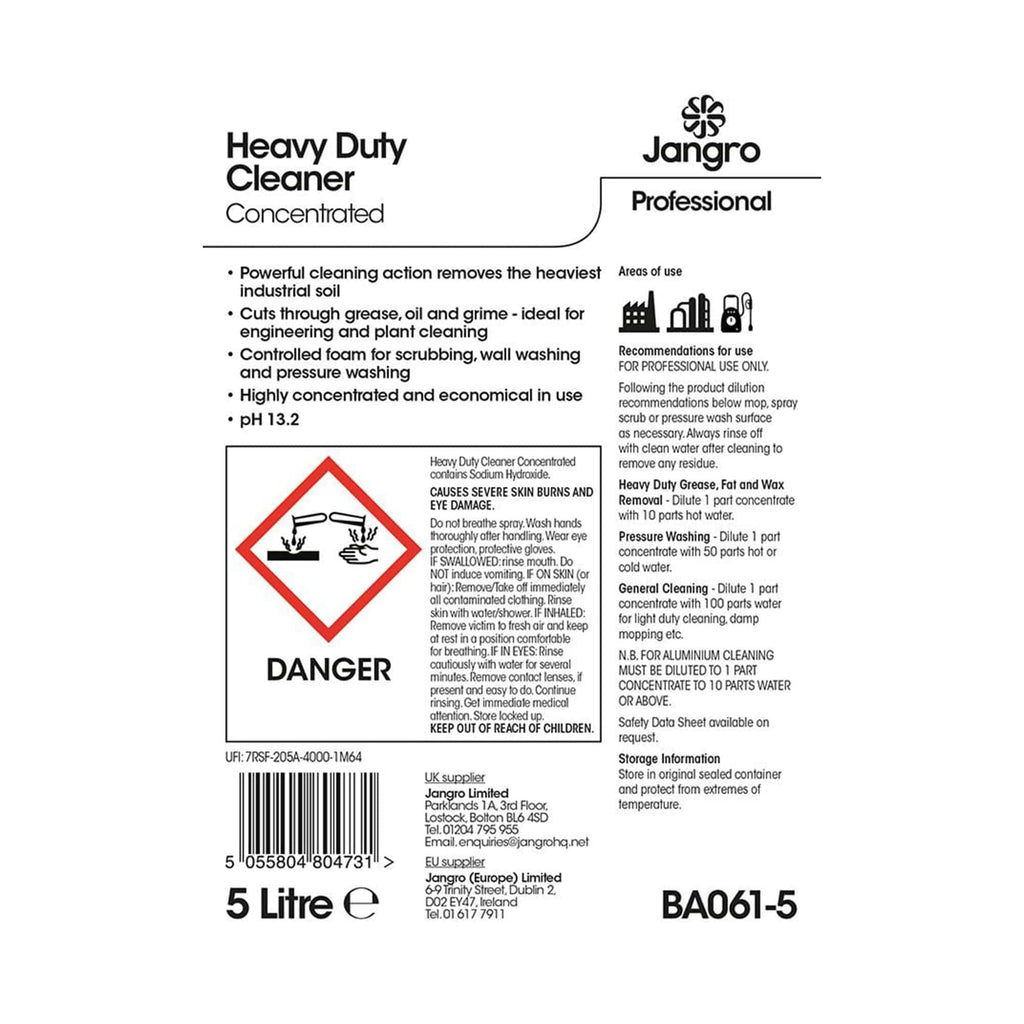 ba061 heavy duty cleaner instructions