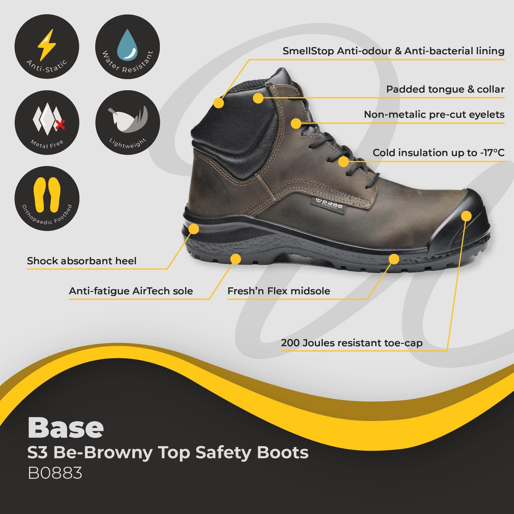 base be browny top s3 safety boots b0883 di0883 br 04
