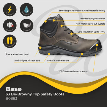 Base Be-Browny Top S3 Safety Boots B0883