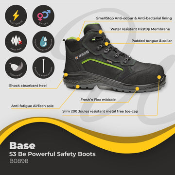 Base Be Powerful S3 Safety Boots B0898