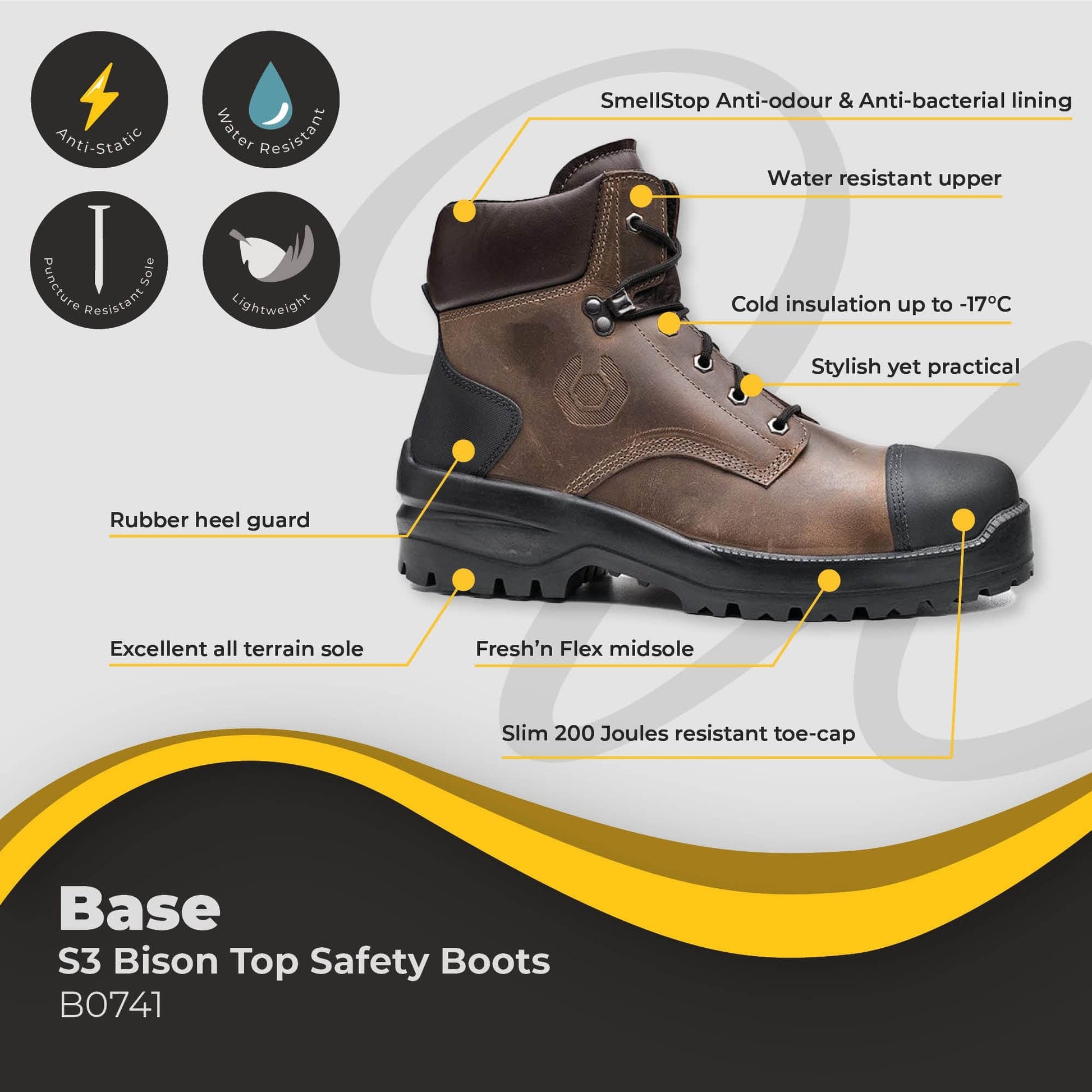 base bison top s3 safety boots b0741 di741 bb 06