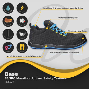 Base Marathon S3 Unisex Safety Trainers B0677