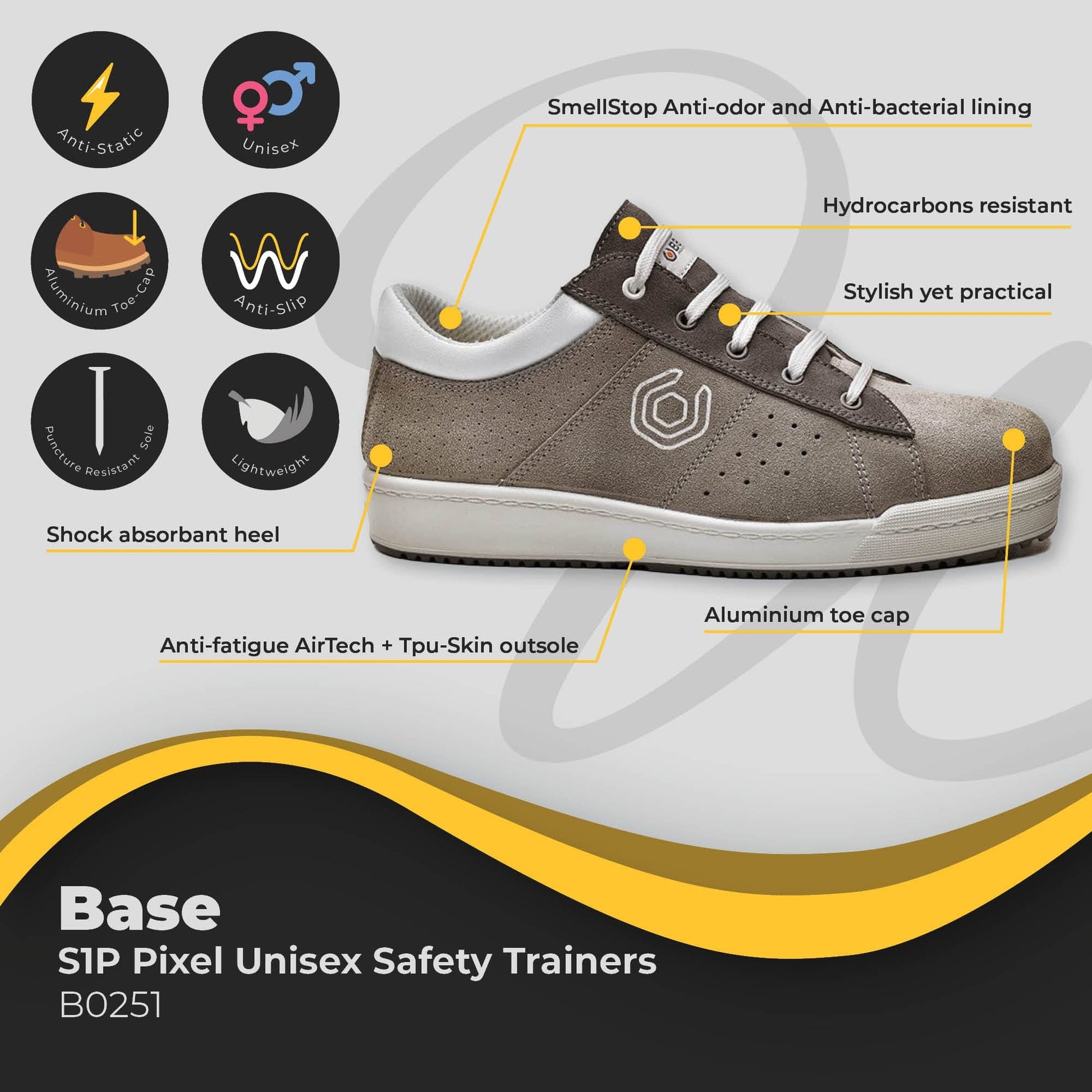 base pixel s1p unisex safety trainer b0251