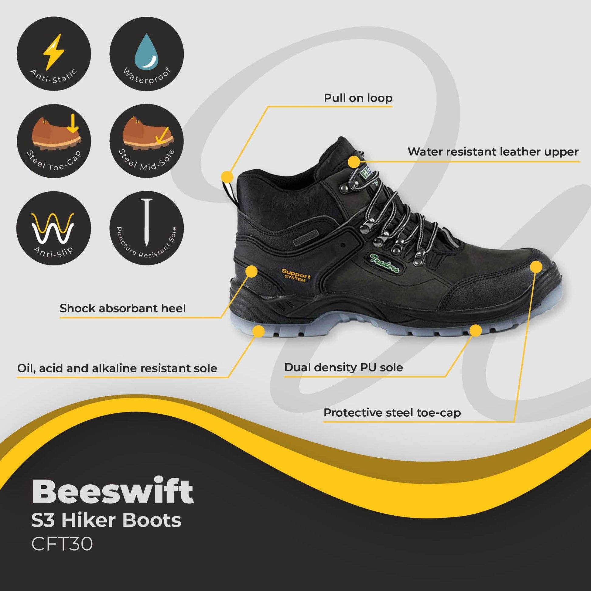 beeswift hiker boots s3 cft30
