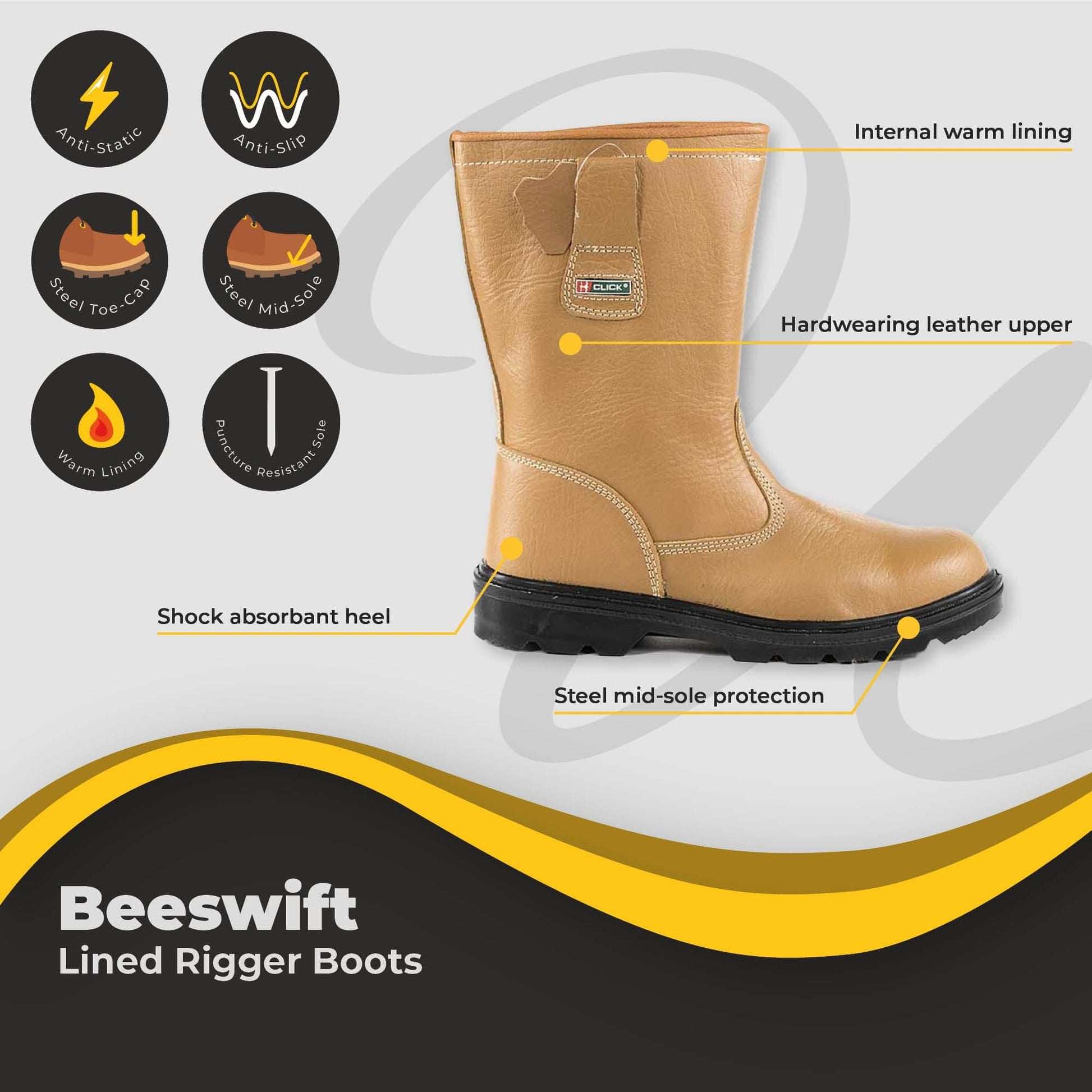beeswift lined rigger boot dd014m 4