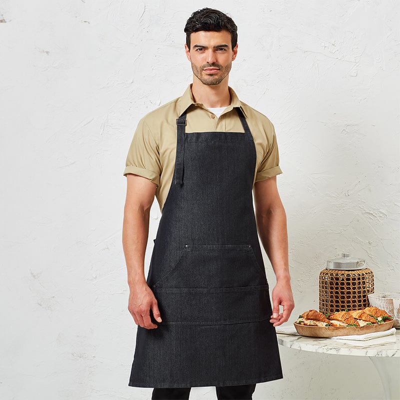 black modern demin bar apron pr126 model