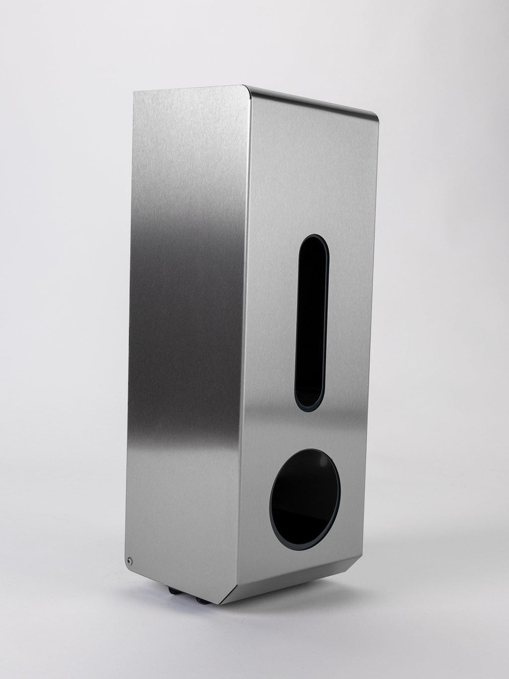 brushed stainless steel toilet roll dispenser