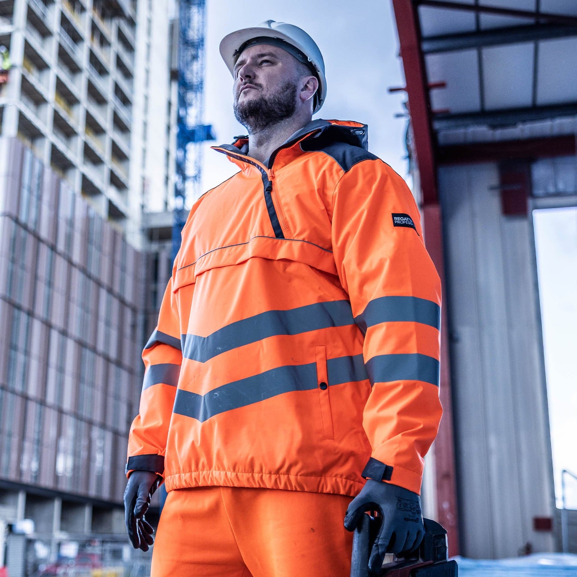 building site hi vis workwear bomber