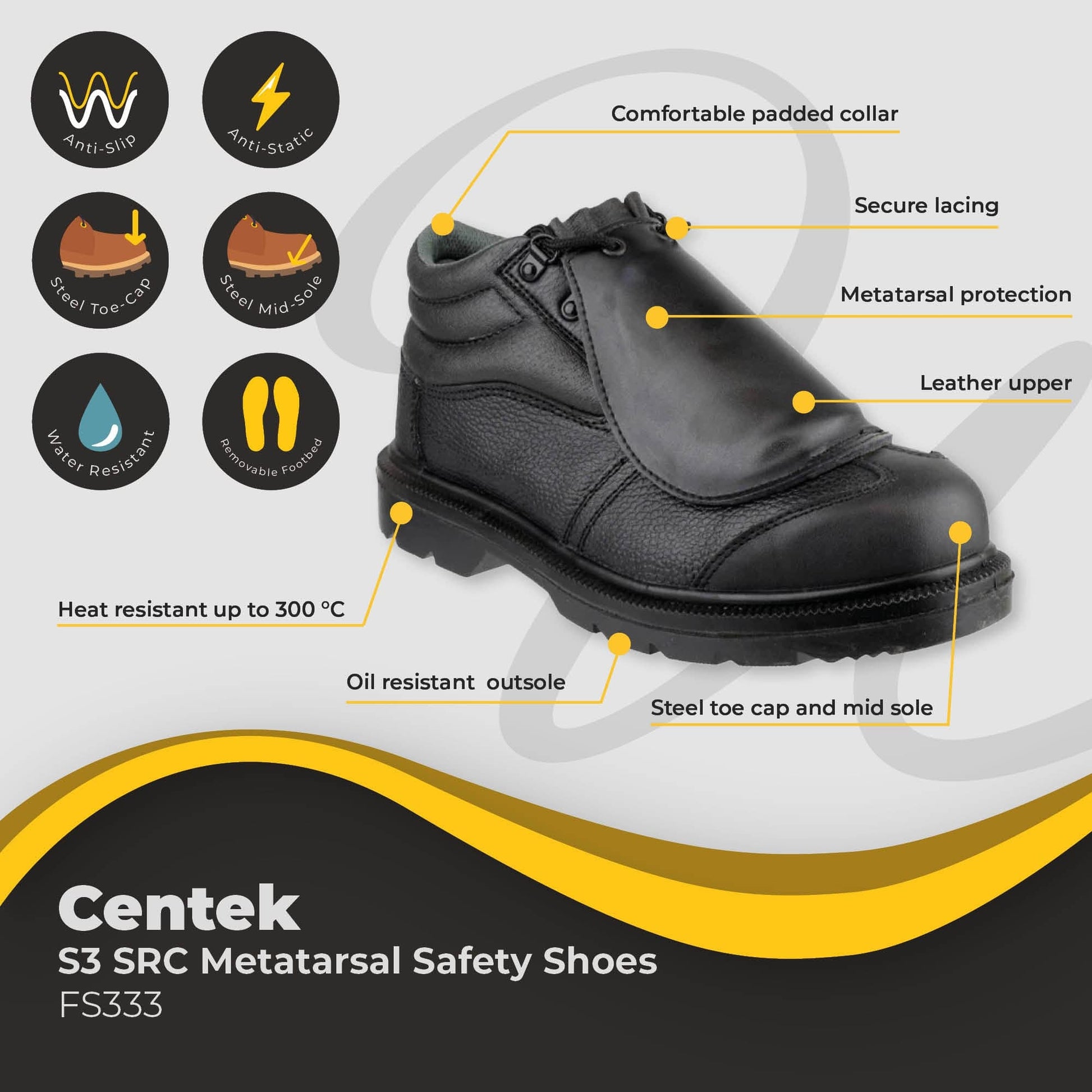 centek metatarsal s3 src safety shoes fs333