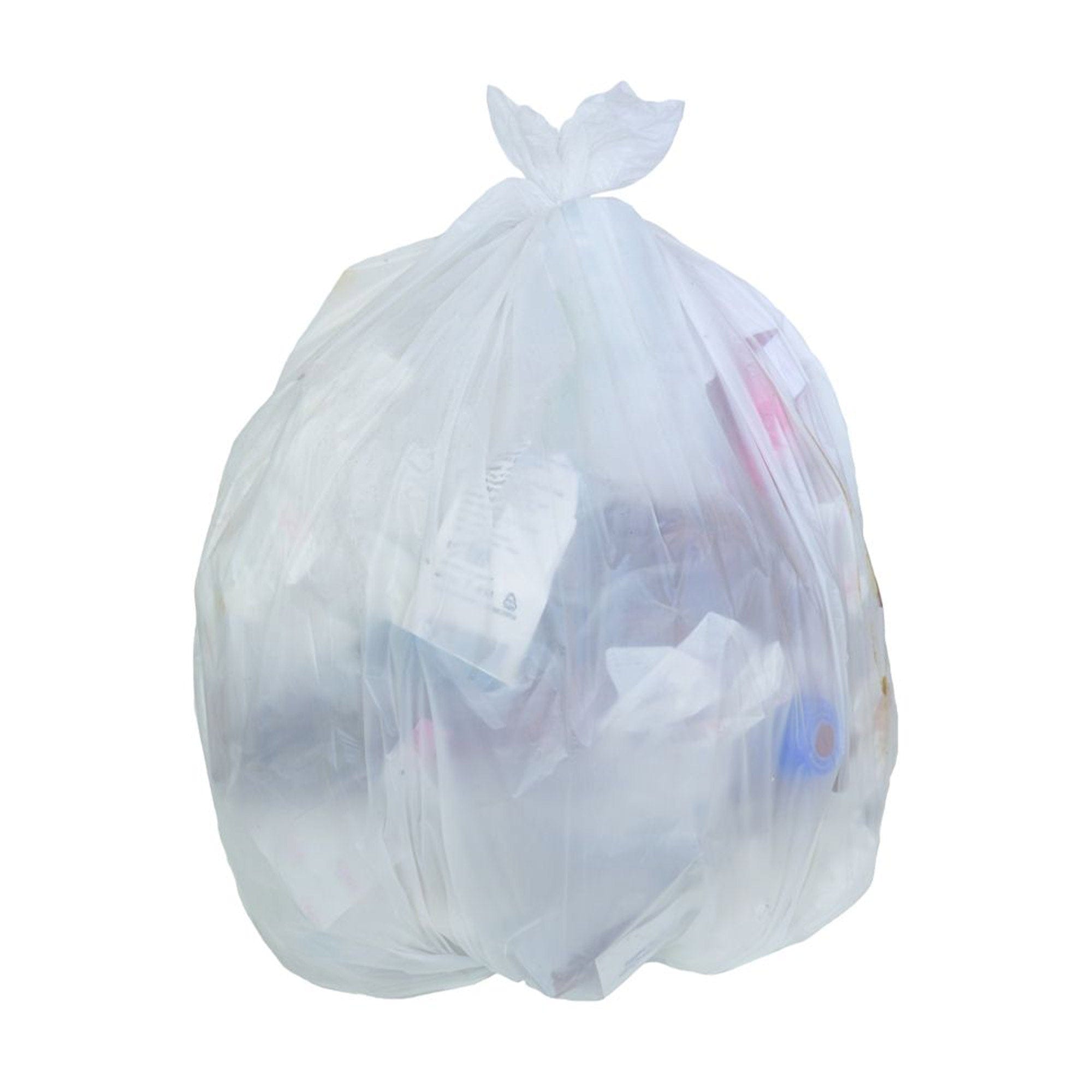 clear heavy duty roll bin bags 90 litre