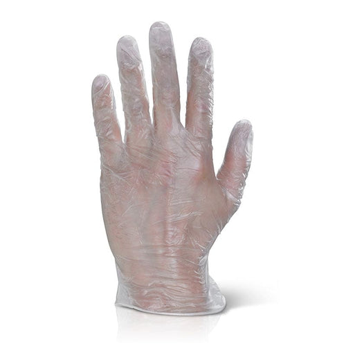 clear vinyl disposable gloves x 100