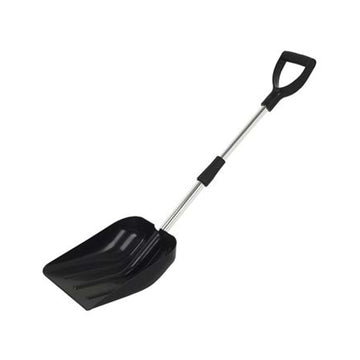compact plastic snow shovel with d grip handle