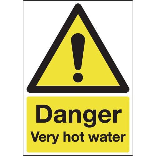 danger very hot water sign