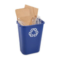 deskside recycling bin blue