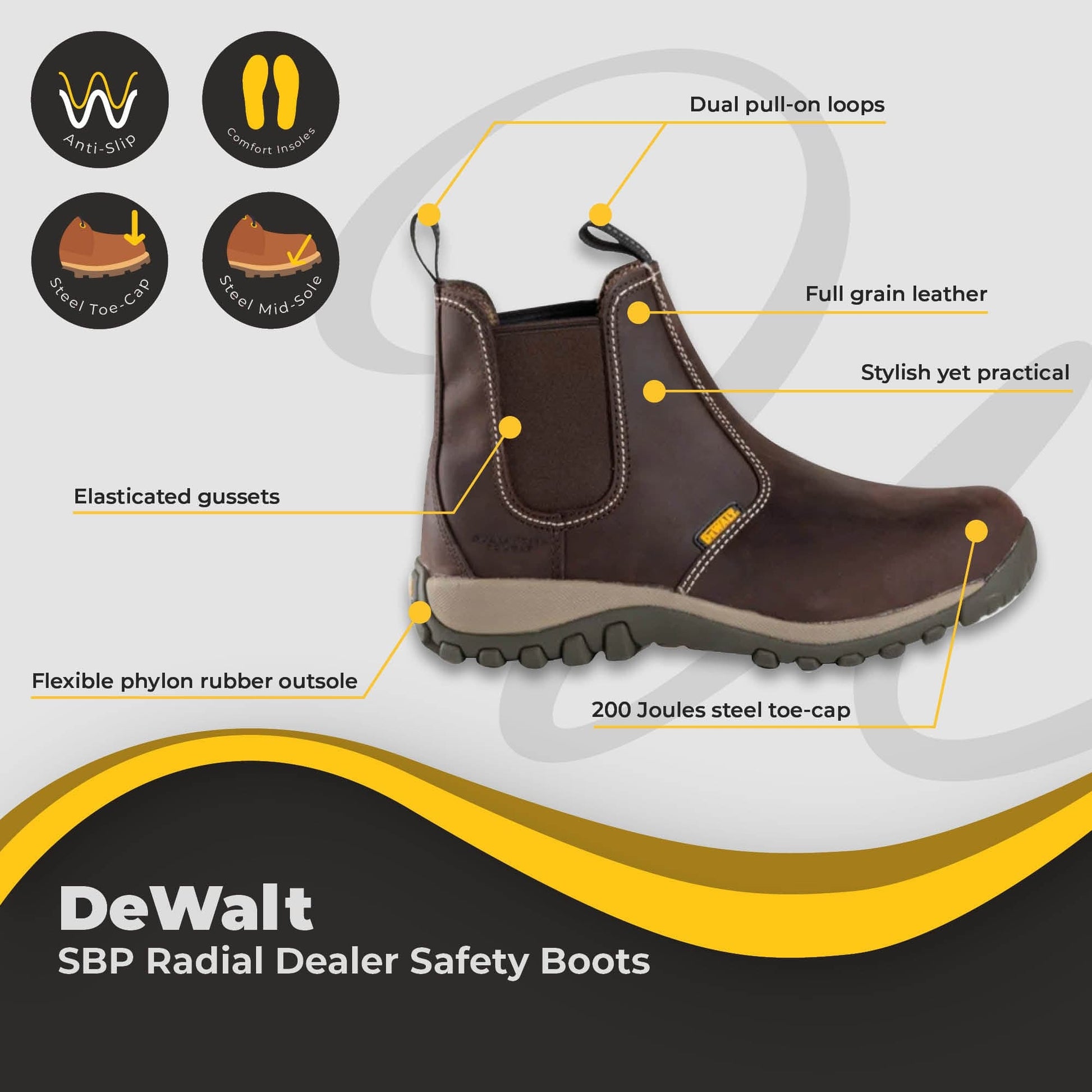 dewalt radial dealer sbp safety boot dd266 br06