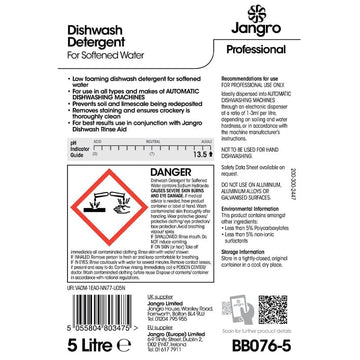 Jangro Dishwash Detergent for Soft Water - 5L