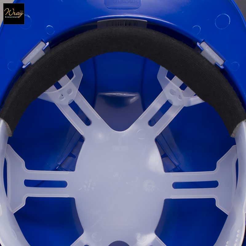 economy vented safety helmet blue inside