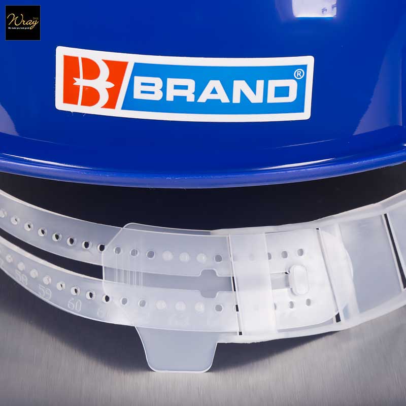 economy vented safety helmet blue logo
