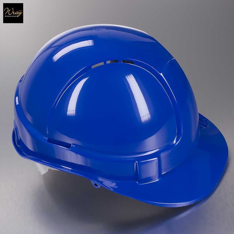 economy vented safety helmet blue