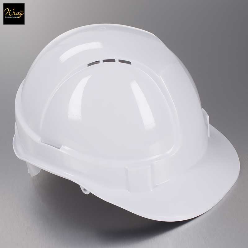 economy vented safety helmet white