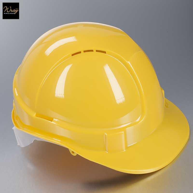 economy vented safety helmet yellow