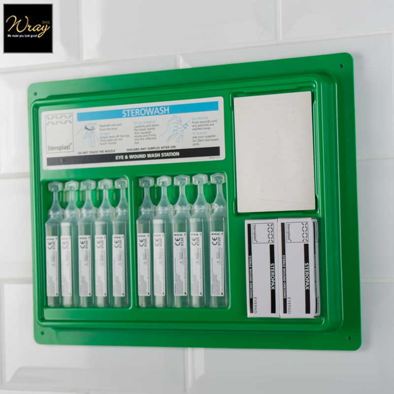 eye wound wash wall plates
