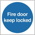 fire door keep locked sign