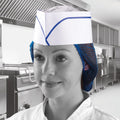 forage hat white with blue stripe