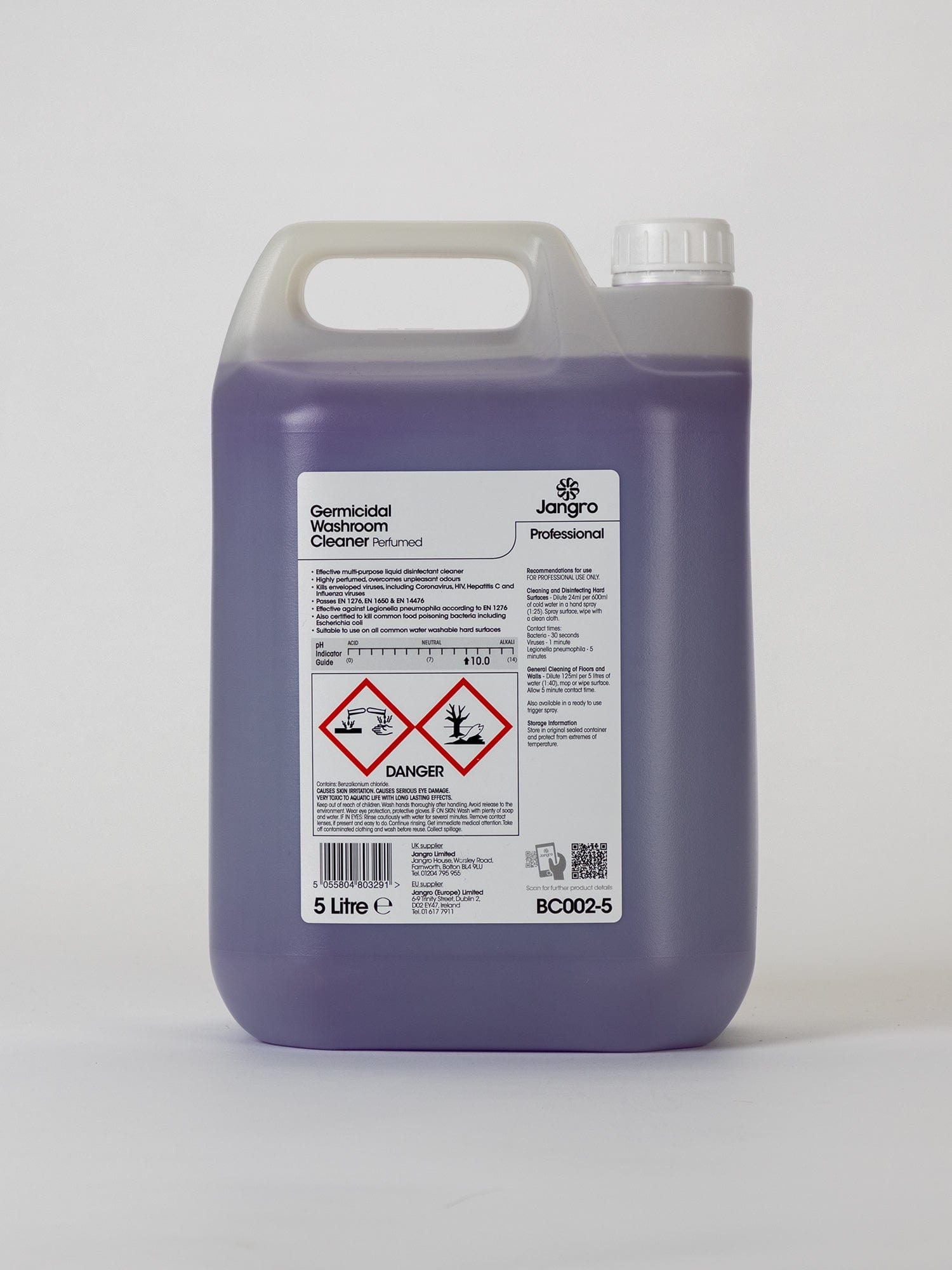 germicidal washroom cleaner perfumed