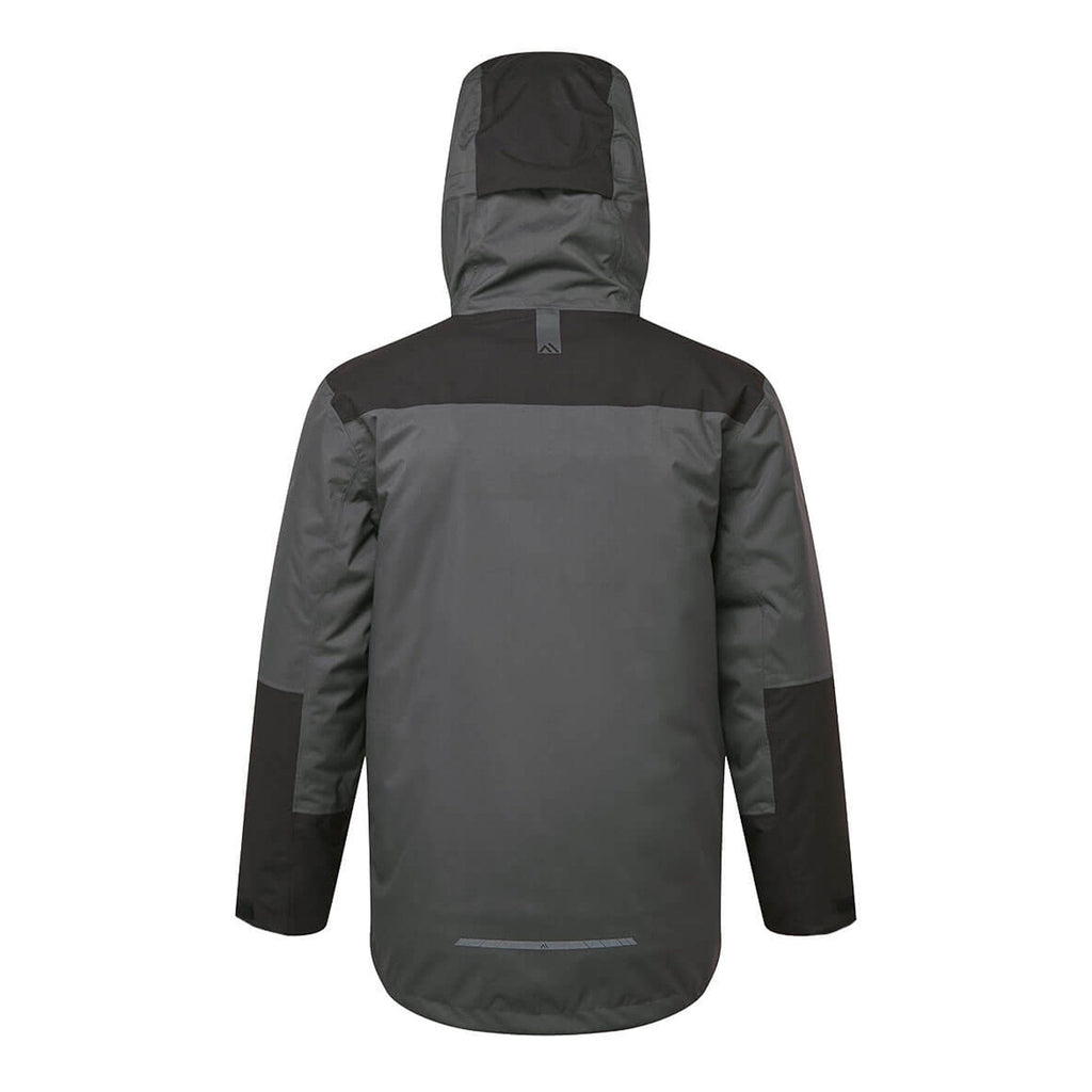grey hooded workwear parka