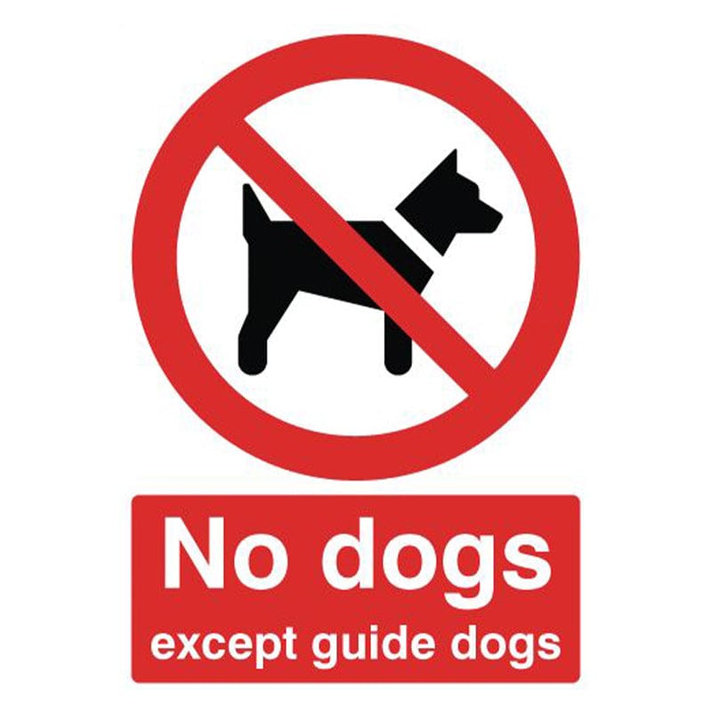 guide dogs sign