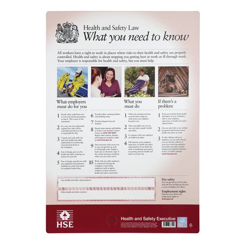 health and safety law poster