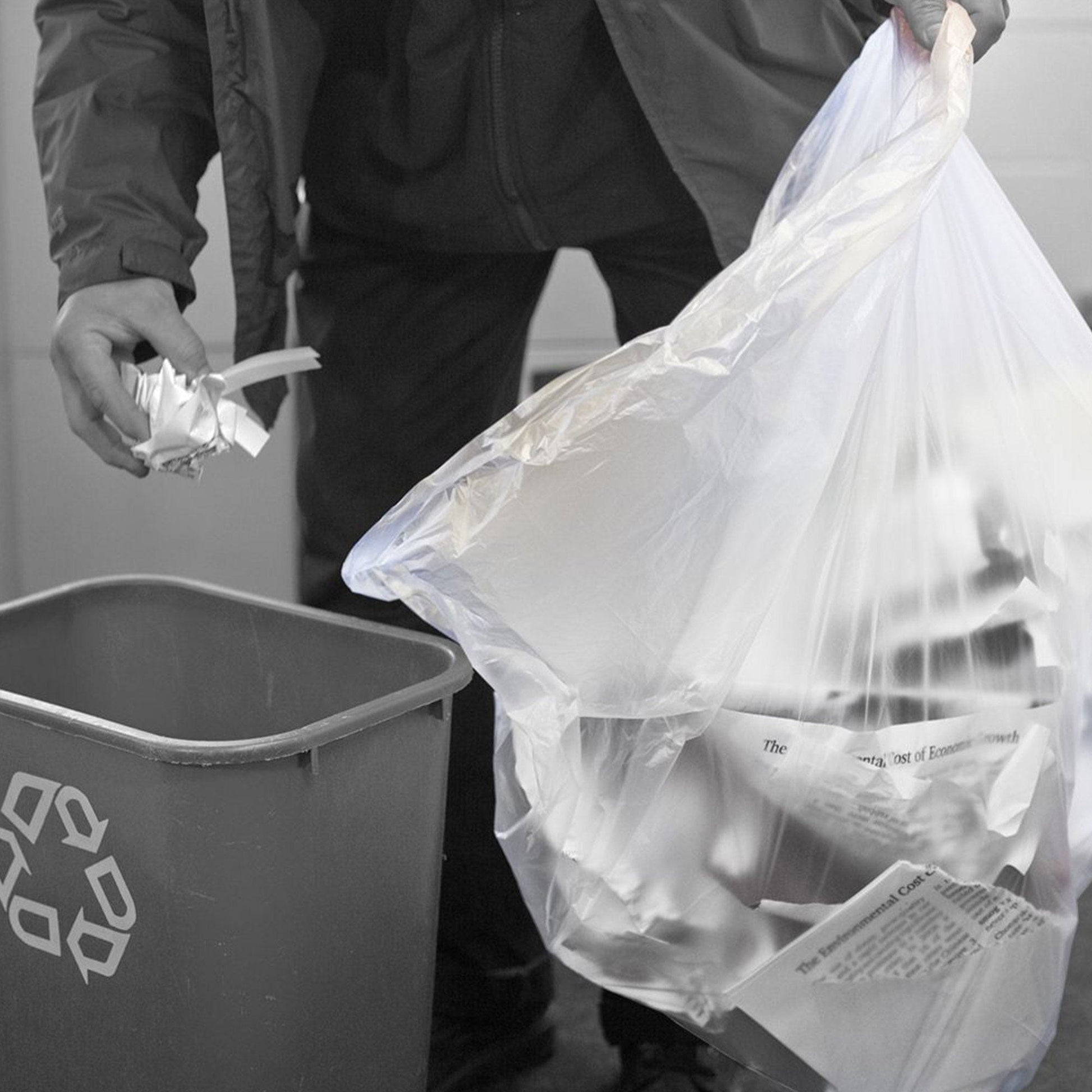 heavy duty clear refuse sacks 90l