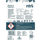 Jangro ntrl clean and degreaser label