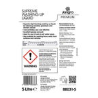 jangro premium supreme washing up liquid 5l bottle label back